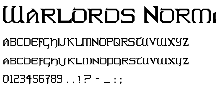 Warlords Normal font